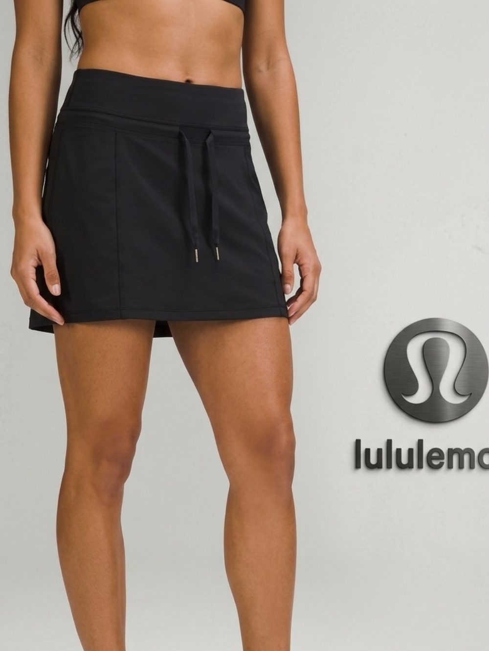 lululemon athletica Black Drawstring Athletic Top